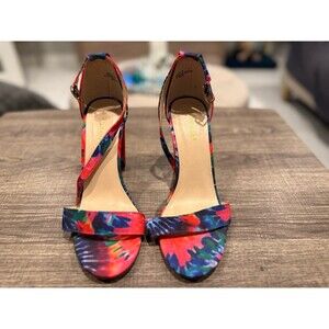 Mania-70" Floral Tie-Dye Block Heel Sandals